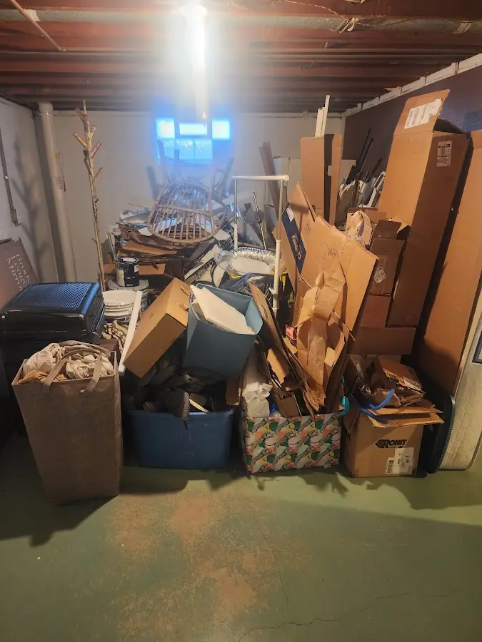 Roll-off dumpster container at job site for Cleanout Dumpster Rental in Denton